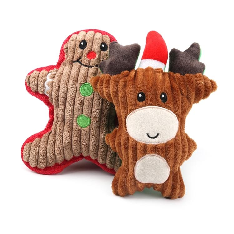 Dog Training Toy Squeak Christmas Gift for Medium Dogs Soft Plush Chew Toys