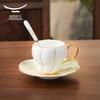Auratic Magnolia Bloom Ceramic Coffee Cup & Saucer Set