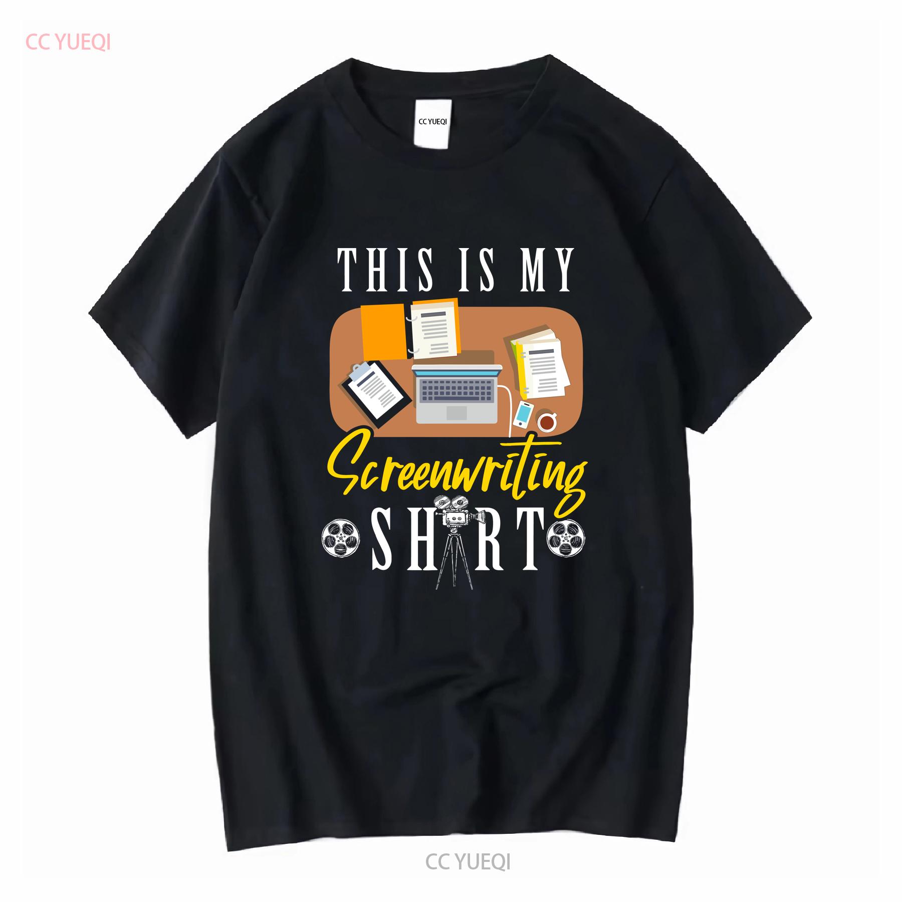 

Screenwriter T Shirt This is my Screenwriting Saying Phrase long or short sleeves vintage Washed Breathable Soft Unisex fashion 4XL