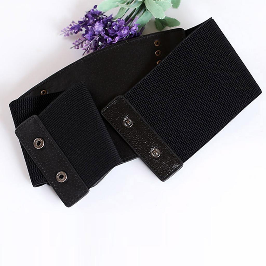 Damen Korsett Taillengürtel Elegant Exquisit Modisch Breit Elastisch Gebunden Taillengürtel für Party Schwarz