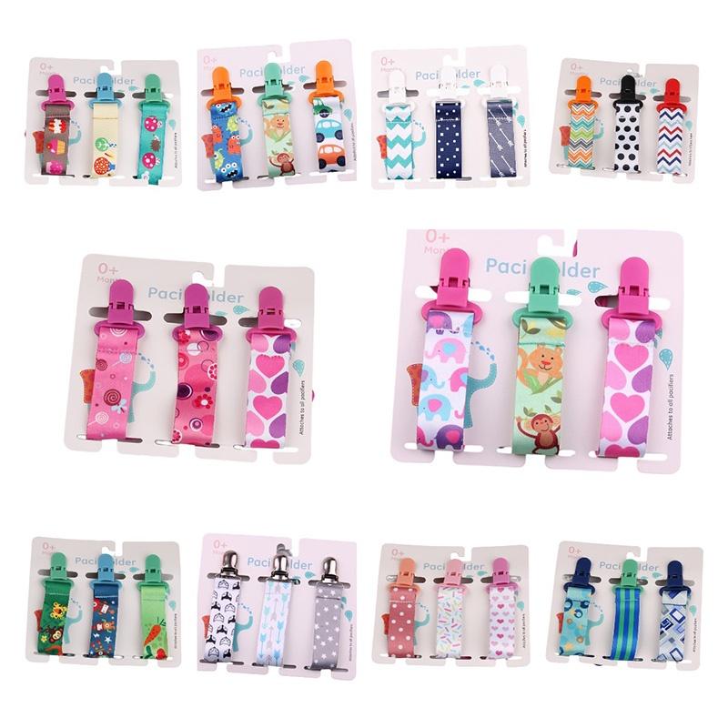 Ins Style Thickened Baby Pacifier Chain Set, 3-pack With Teething Toys