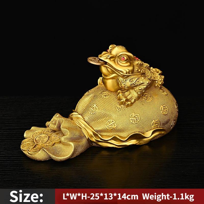

Fengshui Zhaocai Медно-золотая жаба, украшение в виде трехногой жабы, золотая цикада, украшение для гостиной, винный шкаф, подарок