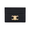 Celine Triomphe Calfskin Card Holder Women Accessories Black 10L833DPV-38NO