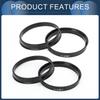 INFINAUTO Hub Centric Ring 66.1mm ID 71.5mm OD Car Wheel Hub Ring ABS Plastic Black 4pcs