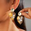Shell Geometric Love Earrings Holiday Style Fashionable High-end Earrings for Women