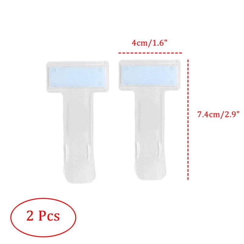1/2/4 Pcs Car Parking Ticket Clip Car Fastener Card Holder Mount Windshield Sticker T Shape Plastic Folder Universal Auto Parts
