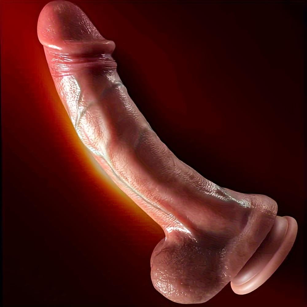 8.5 Soft Realistic Silicone Dildo with Skin-Like Feeling, Realistic Texture, and Strong Suction for Enhanced Sensation and Stability for Women
