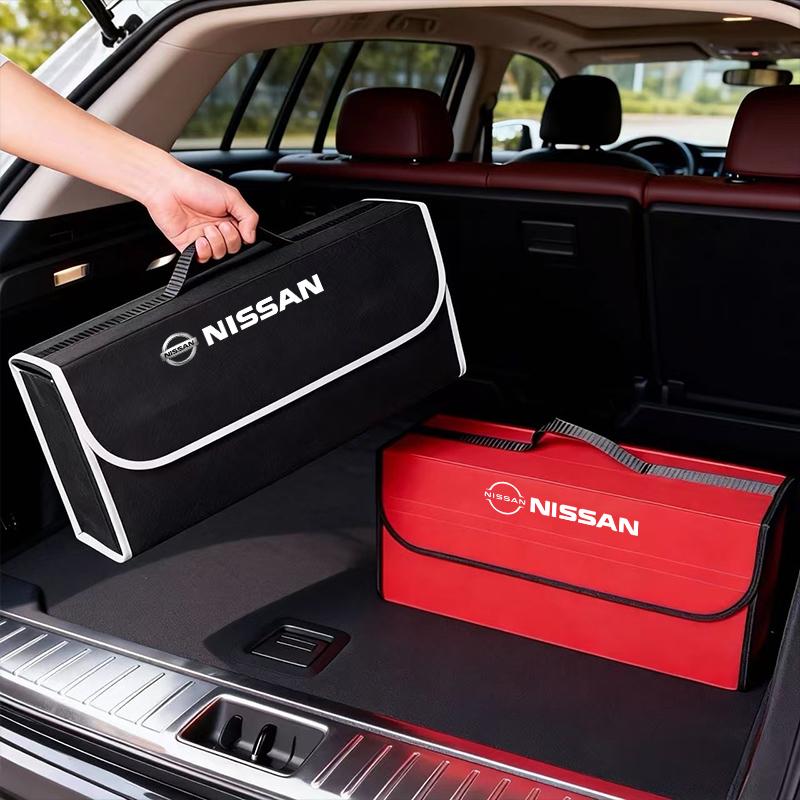 BXKKRP1 Large Capacity Storage Box Car Trunk Organizer Bag For Nissan Qashqai J11 Sylphy N7 Teana Note Navara Juke Patrol Leaf Tiida GTR
