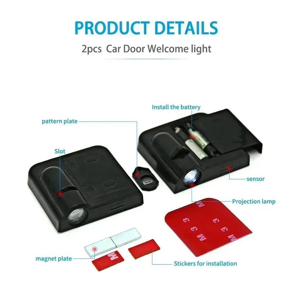 2PCS Car Door Logo Light Led HD Projector Lamp For Lada Priora Sedan Vesta Largus Granta Niva 4x4 Xray Car Goods