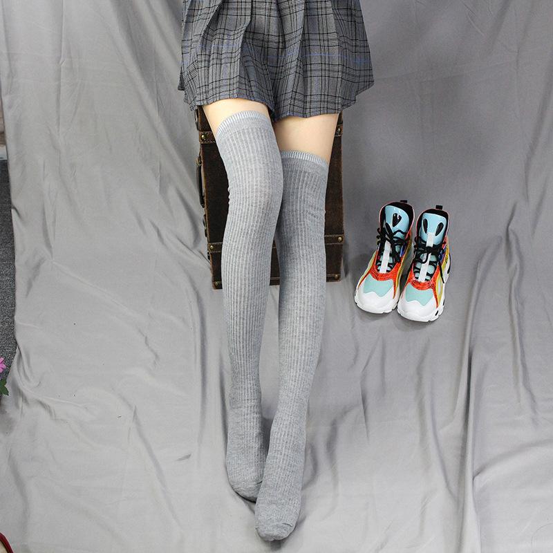 Lolita Cute Vertical Striped Stockings Japan And South Korea Campus Socks Knee Color Warm Pile Socks Long Tube High Tube Women's