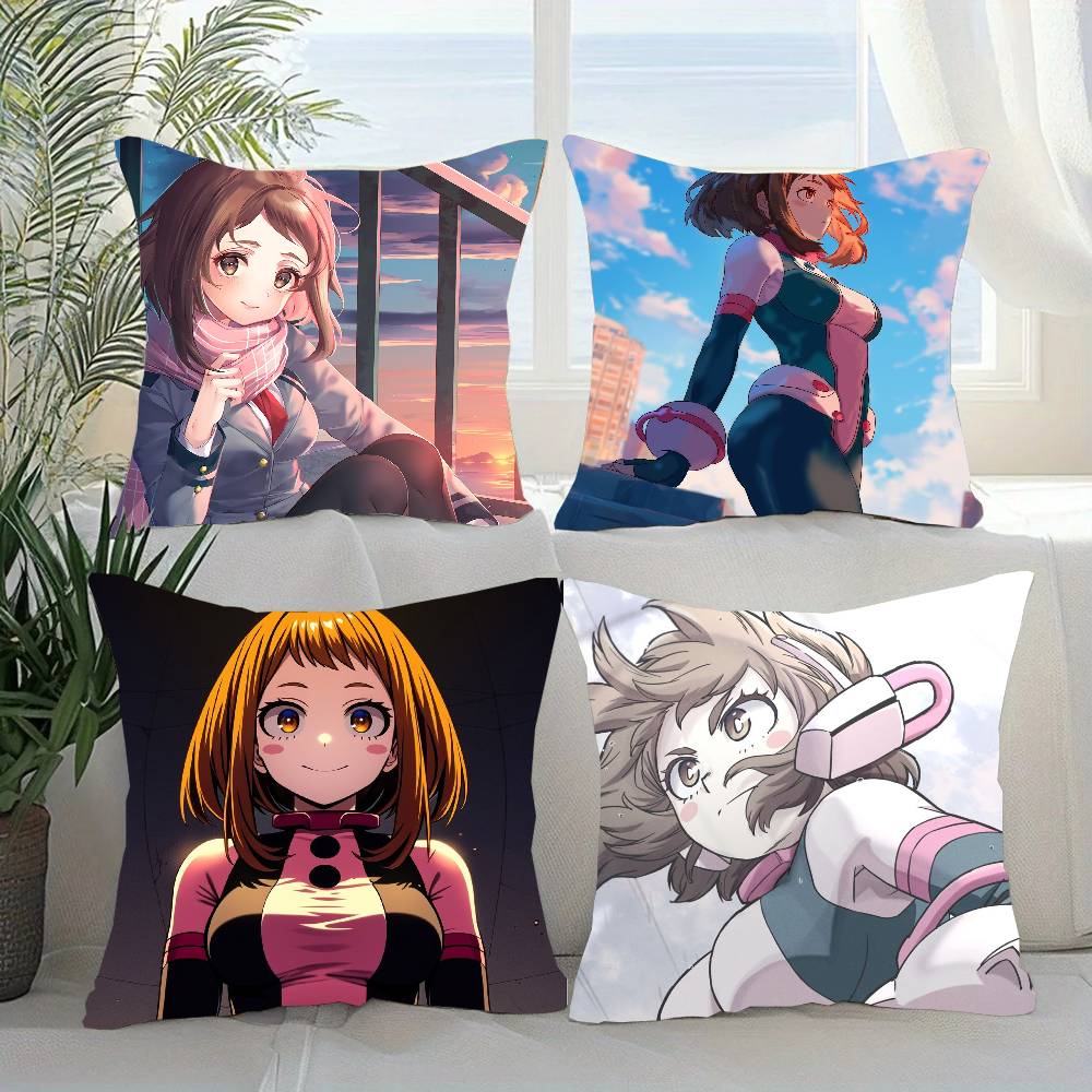 Ochaco Uraraka Anime My Hero A-Academia Pillow Case Sofa Cushion Cover Room Home Decoration