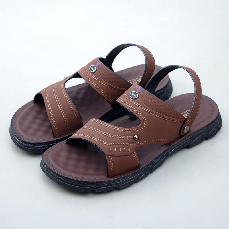 Sandals Men's Summer New Open-toed Youth Beach Shoes Dual-purpose Beach Cool Slippers Non-slip Men's Sandals