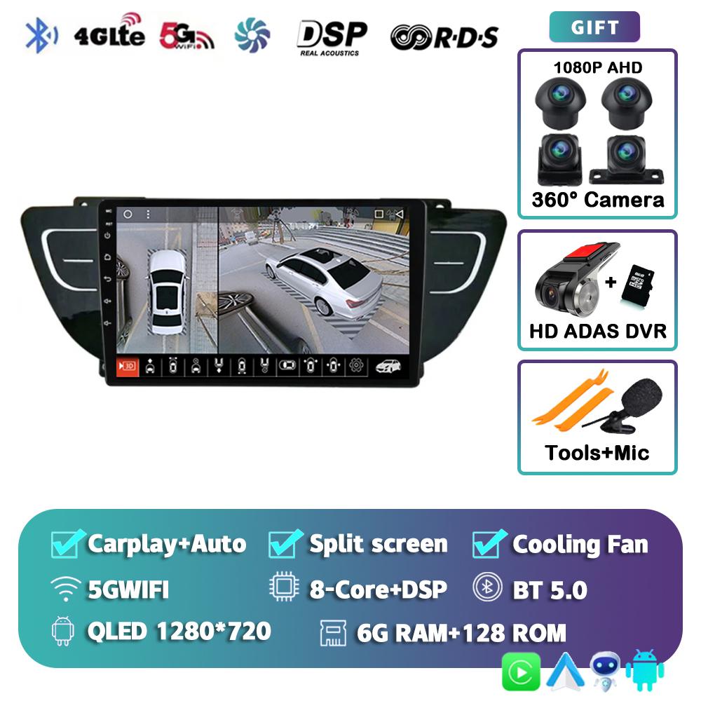 Android 14 Carplay Auto Car Radio For Geely Atlas NL-3 2016-2020 Multimedia Video Player Navigation GPS Audio 5G WIFI Stereo DSP