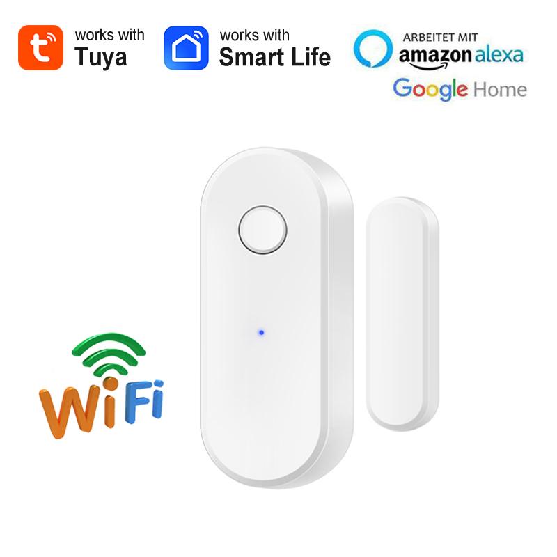 Tuya WiFi Door Sensor Close Open Window Detector Smart Life APP Remote Control Notification Home Security Alarm For Alexa Google Option E