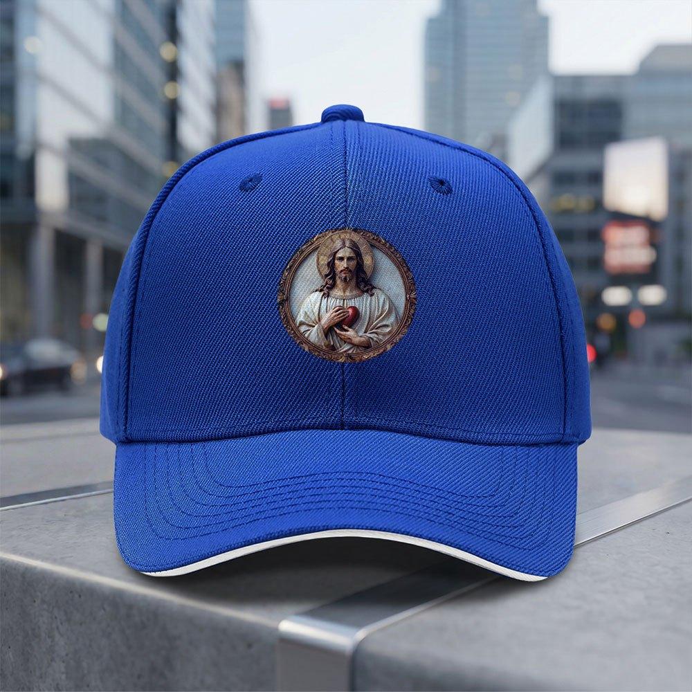 Sacred Heart Adjustable Baseball Cap Lightweight Breathable Unisex Hat For Daily Wear Valentines Day Gift