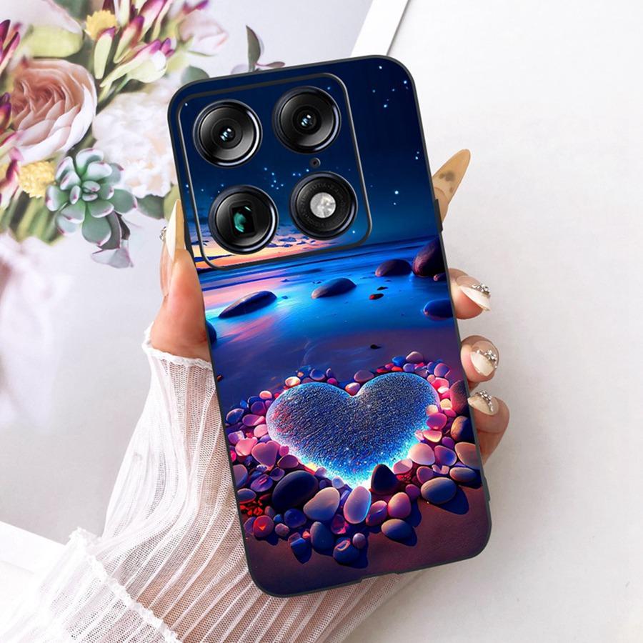For Motorola Signature 5G Fashion Style Elegant Painted Phone Casing Cover Moto X70 Air Pro Soft Silicone Black TPU Case