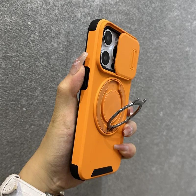 

for Magsafe Rotating Ring Holder Lanyard Case for iPhone 16 15 17 Pro Max 17 Air 14 Plus 11 13 12 Wrist Strap Bracket Cover for iPhone 16 Plus