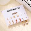 12pcs Simple Set Multiple Styles Earrings, Women's Fall And Winter Daily Match, Attend A Party Vacation Dating Gift, Perfect Gif