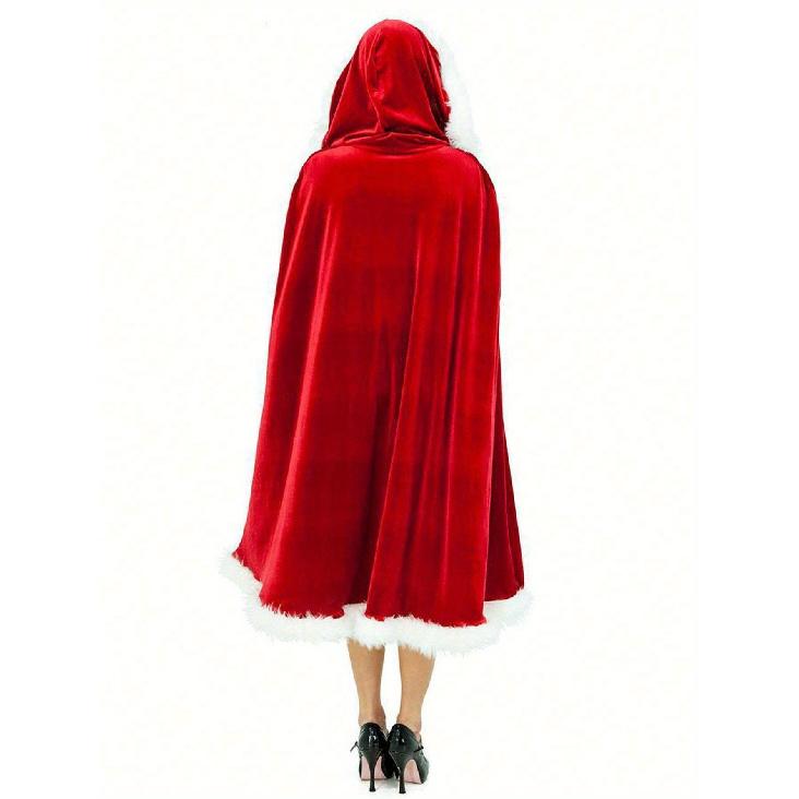 high qualityChristmas Cape with Santa Hat Design, Adult Long Sleeveless Hooded Cloak, Durable Fabric Vintage Style Medieval Clothing, for Holiday