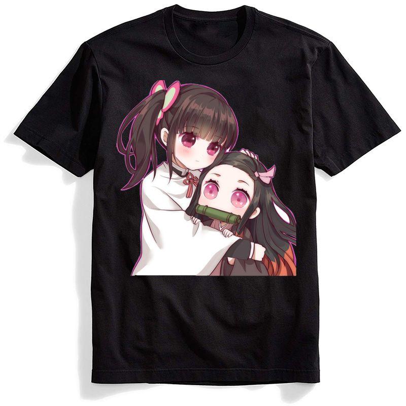 Fashion Men Graphic Top Tees Tshirt Streetwear Clothes Funny Nezuko Japanese Anime Kimetsu No Yaiba Demon XL
