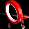 2pc Ultra Thin Transparent Red Film Double Sided Tape With HighTemperature Resistance No Marks Waterproof Adhesion Strong Adhes