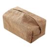 2 PCS Organic-Linen Tissue Box Napkin Holder, Japanese Style Cotton And Linen Cloth Art Pumping Box Simple Homestay Concave Shape Storage Bag Creative