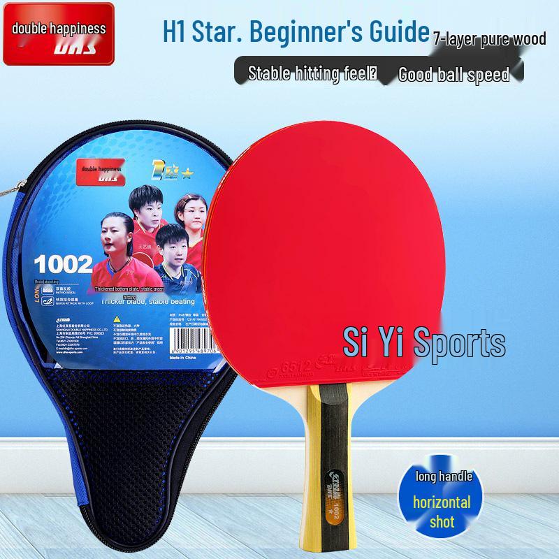 Beginner Table Tennis Racket - Double Happiness 1 Star for Kids | Genuine Single Paddle