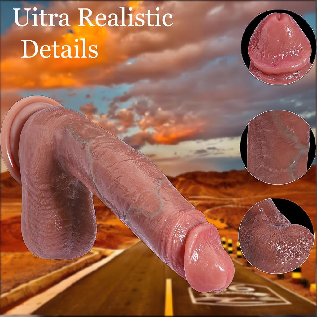 Weicher, realistischer Dildo mit Saugnapf – Anal- und Vaginalspielzeug aus Silikon für Frauen, Männer und Anfänger, G-Punkt-Spaß für das Vergnügen von Erwachsenen