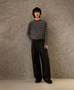 SIGNATURE One-Pleat Wide Cotton Pants [Black]