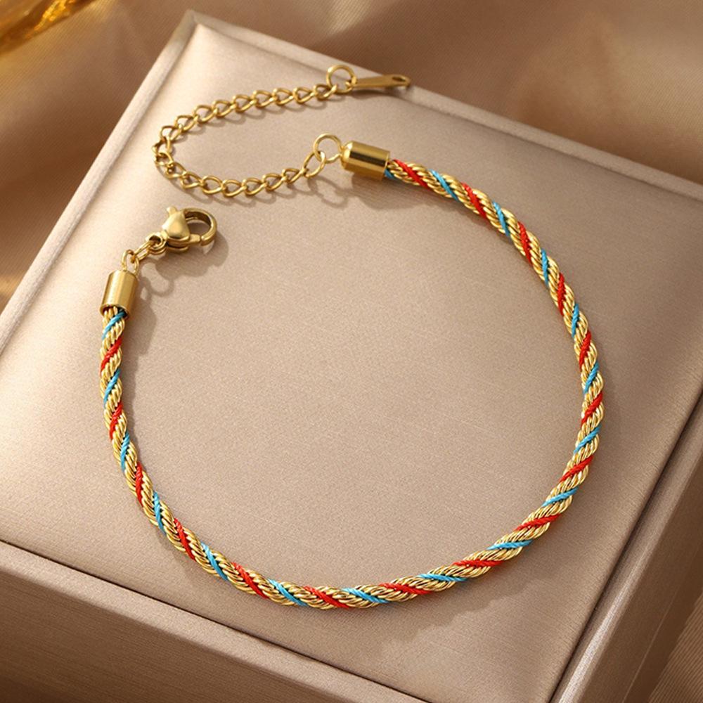 Korean Fashion Titanium Steel Diamond Inlaid Women's Luxury Bracelet