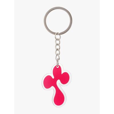 PINK CLOVER ACRYLIC KEYRING