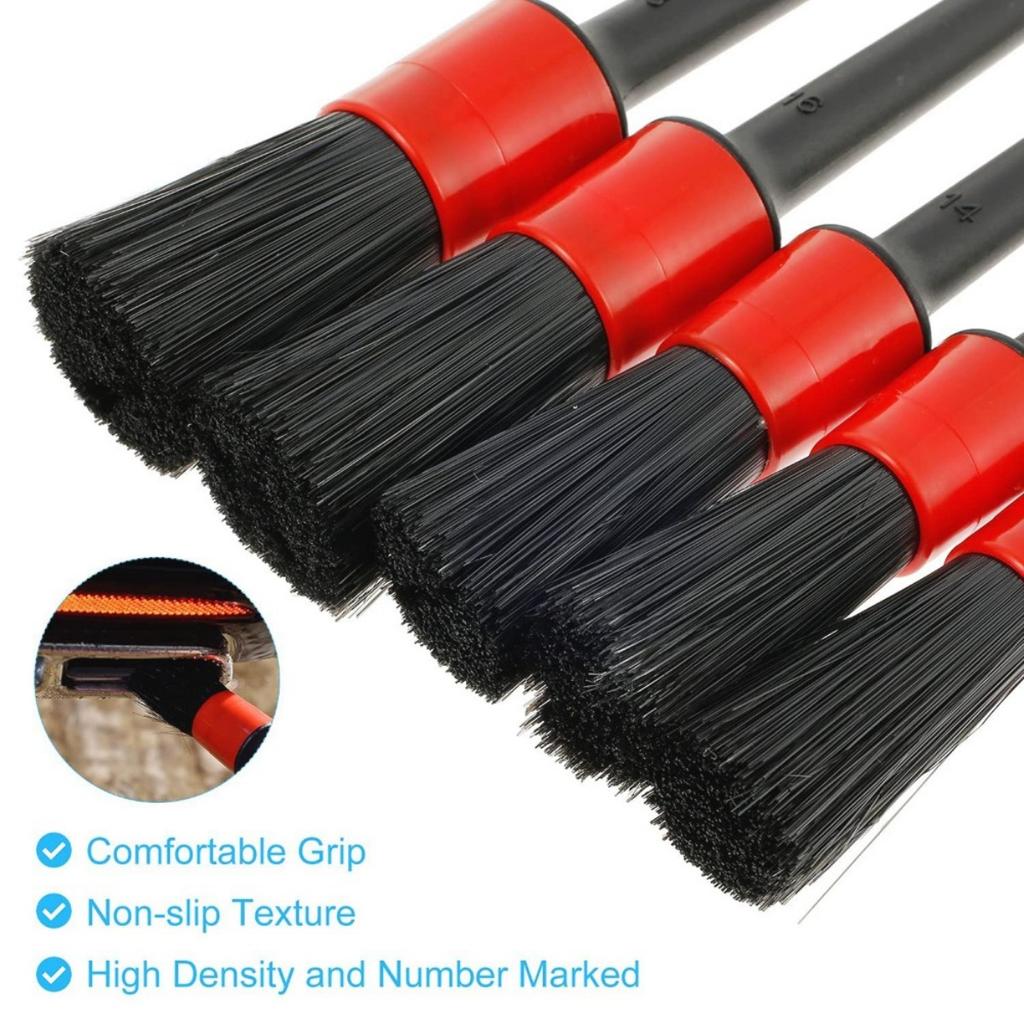 Car Cleaning Kit 18 Car Beauty Details Brush PP Wheel Hub Scrub Car Brush Clean Towel Gloves