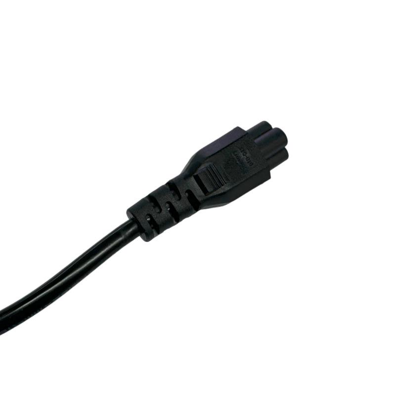 Black 1.1m US 3-Pin Plum Blossom Power Cord with C5 Interface for Laptops & Mobile Devices