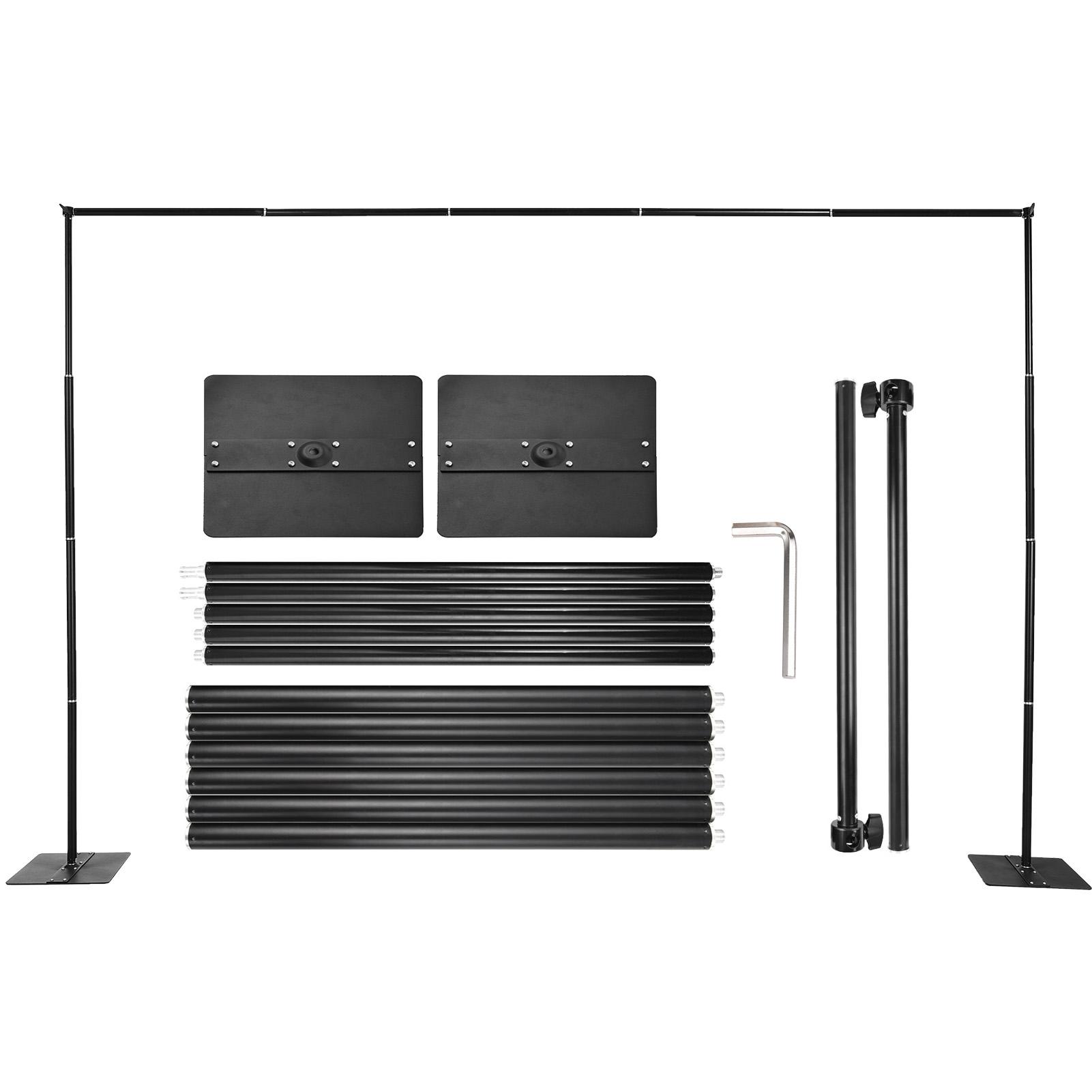 

200x300cm 6.6x9.8ft Studio Photography Background Support System Heavy Duty Metal Wedding Backdrop Stand Adjustable чёрный