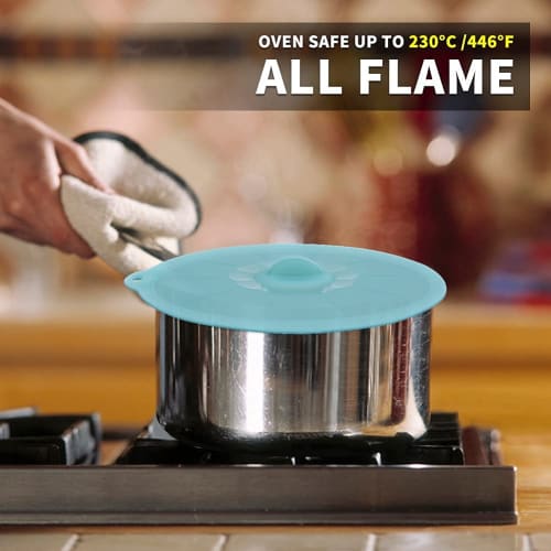 Silicone Food Storage Lids - Silicone Bowl Cover, Pot Lid, BPA-Free Suction Cup Lid, Silicone Microwave Cover, Pot Cover for Cups, Bowls, Pots, Pans,