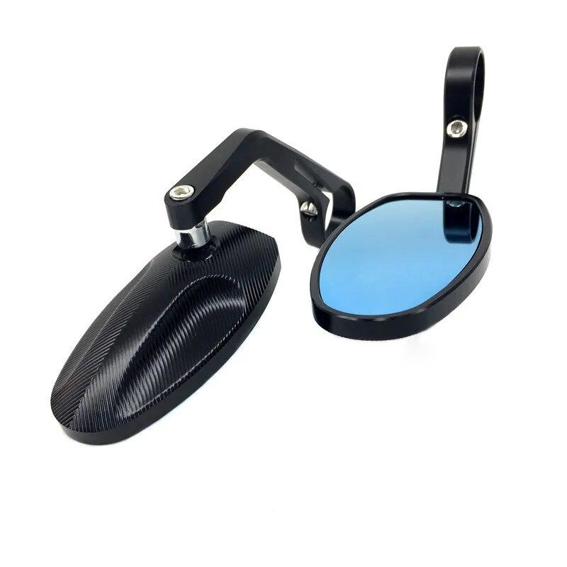 1 Pair 7/8 22mm Universal CNC Motorcycle Bar End Black Rearview Side Mirrors for Speed Triple Motocross Accessories