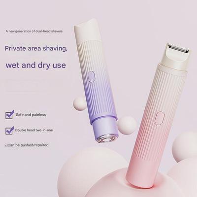 Dual Head Scraper, 2-in-1 Hair Remo Electric Hair Clipper for Women, Underarm Private Area, Leg Hair and Body Hair Scissors