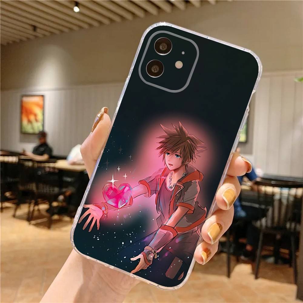 K-Kingdom Game Hearts Phone Case For iPhone 17,16,15,14,13,12,11 Pro,Max,Plus,X,XS,XR,SE4,E Mini Transparent Soft Cover