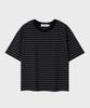 LEIRE Essential Striped Crop T-Shirt [Charcoal St]