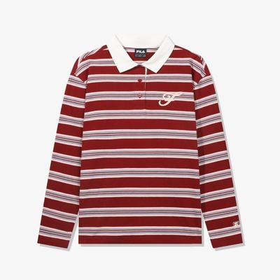 Women Collar STripe Long Sleeve T shirT