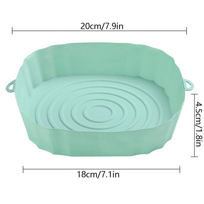 Silikonpapier Heißluftfritteuse Backblech mit Griff Mikrowellenbacken Pizza-Matte