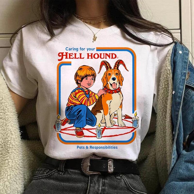 ZX TEE Demon Devil Anime Streetwear Fashion Girls T-Shirts Harajuku Kawaii Clothes Short Sleeve Summer Tees Casual Female O-Neck Tops