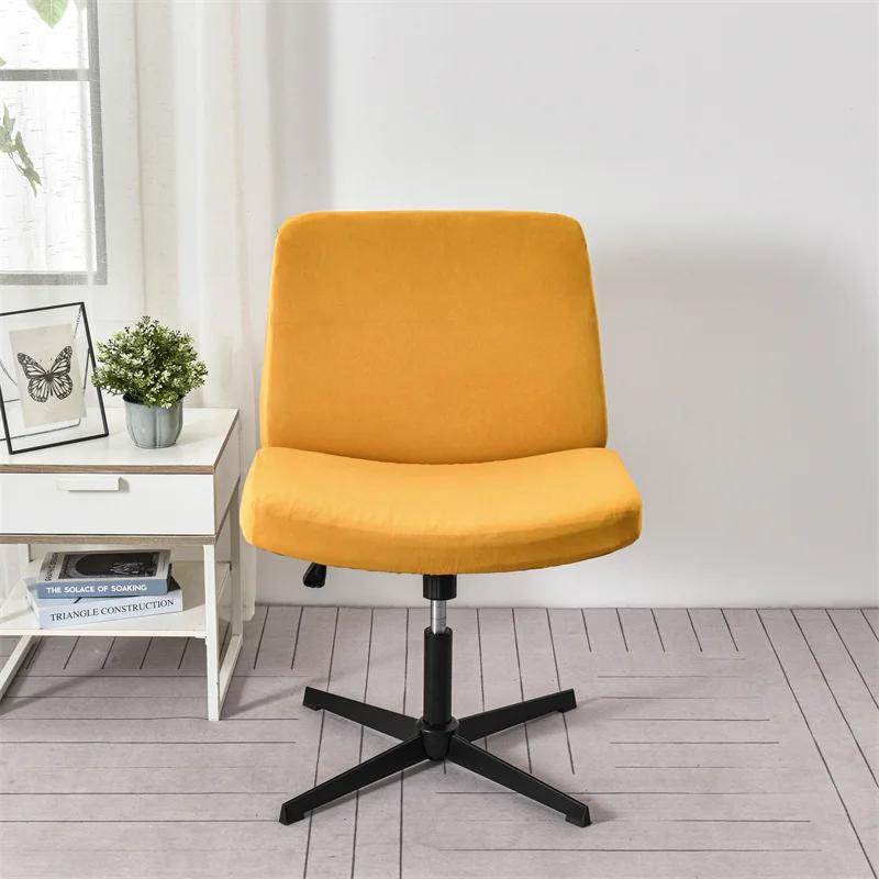 Copertura per Sedia Senza Braccioli con Gambe Incrociate per Sedia da Scrivania da Ufficio Fodera Monocolore con Schienale Medio e Accento Sedile Largo Coperture per Sedia da Computer