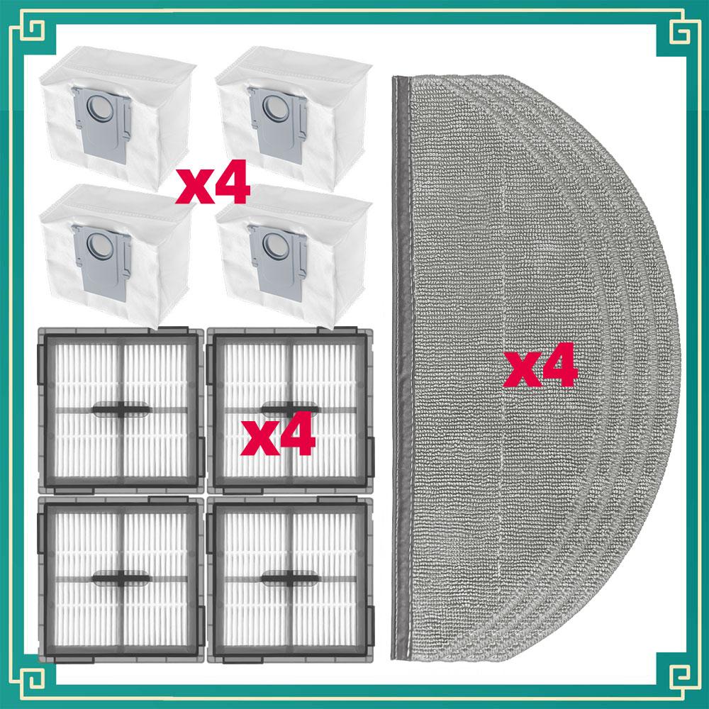 Fit For Roborock Q10 X5/Q10 X5+/Q10P/Q10P+/Q10 PF/Q10 PF+/Q8/Q8+/Q8 Max Pro Parts Main Side Brush Filter Mop Cloth Dust Bag Kits
