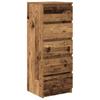 Sideboard with Drawers Rustic Wood Look 37.5 x 35 x 99 cm