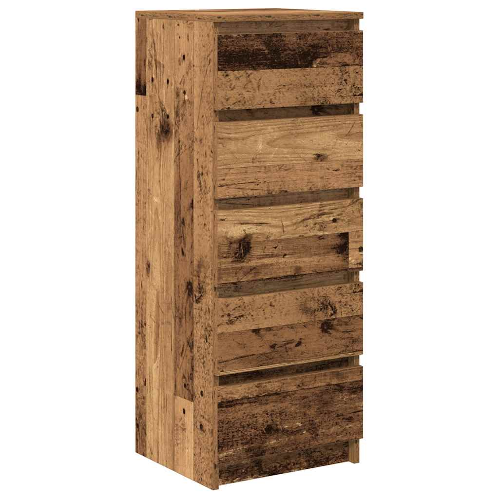 Sideboard with Drawers Rustic Wood Look 37.5 x 35 x 99 cm