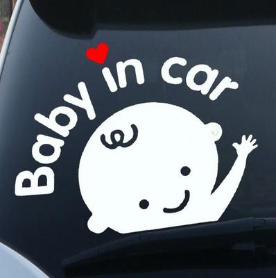 Baby an Bord Baby Sicherheitszeichen Autoaufkleber Reflektierender Aufkleber Warnaufkleber Süßer Baby Fenster Auto Aufkleber Auto Zubehör