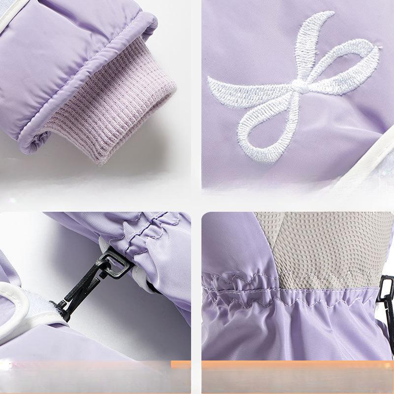 Winter Ski Gloves Plus Velvet Thickened Women's Outdoor Cycling Windproof Water Splashing and Anti Slip Touch Screen Warm Gloves