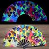 New UV Ink Printing Kung Fu Fan Foldable Handmade Folding Fan Bamboo Bone Fan Home Decoration