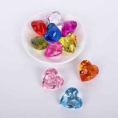 Clear Acrylic Heart-Shaped Gem Toy for Kids